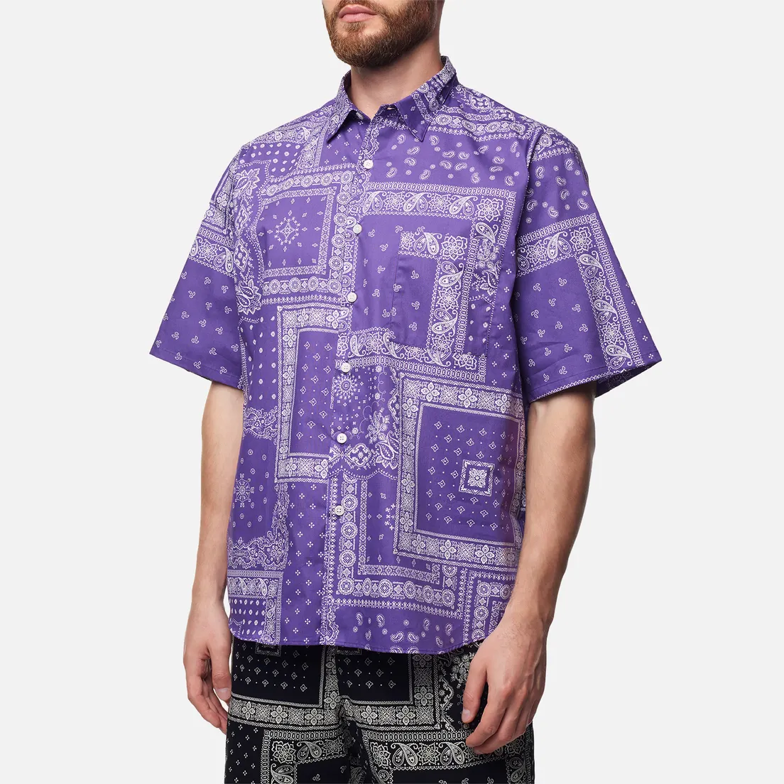 SOPHNET. Мужская рубашка Pattern Baggy