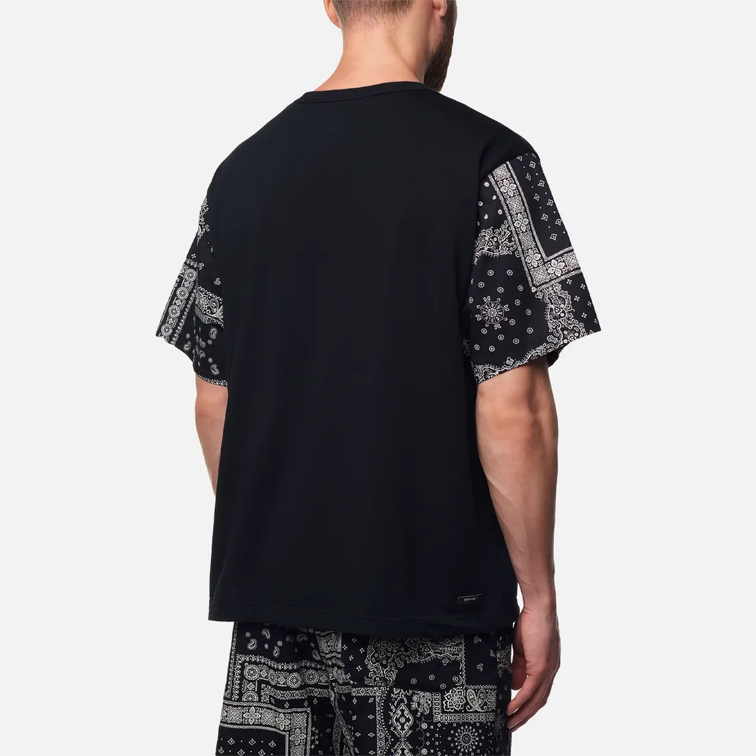 SOPHNET. Мужская футболка Bandana Sleeve Wide