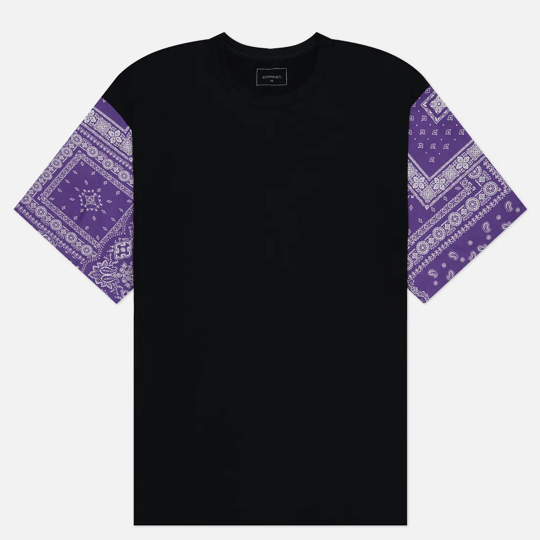 SOPHNET. Мужская футболка Bandana Sleeve Wide