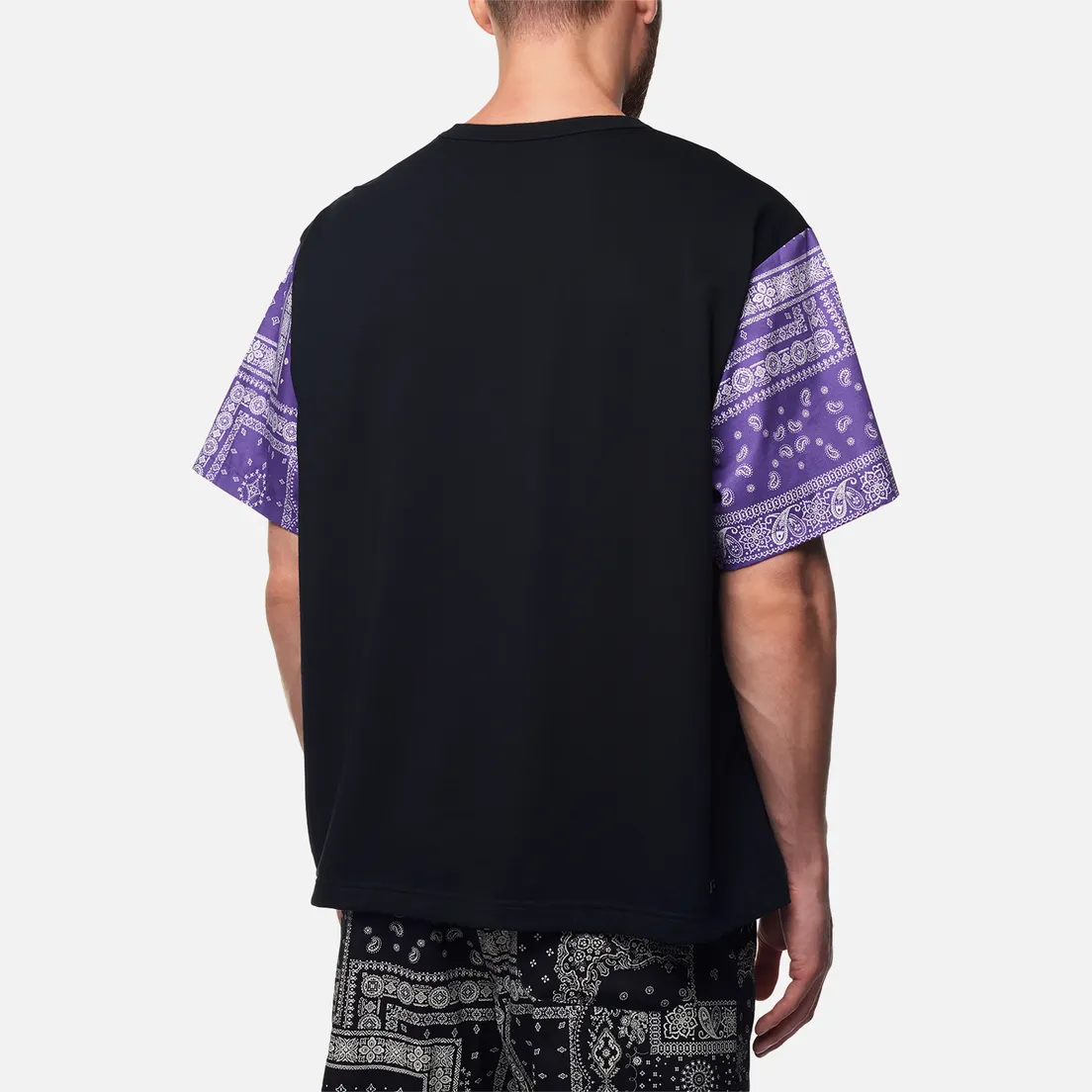 SOPHNET. Мужская футболка Bandana Sleeve Wide