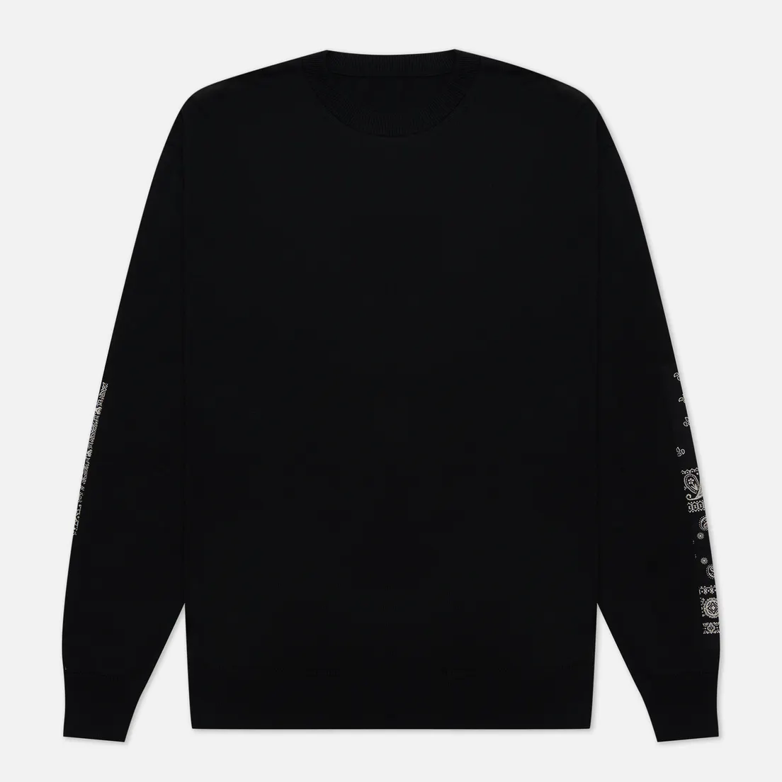 SOPHNET. Мужской свитер Bandana Sleeve Patched Crew Neck