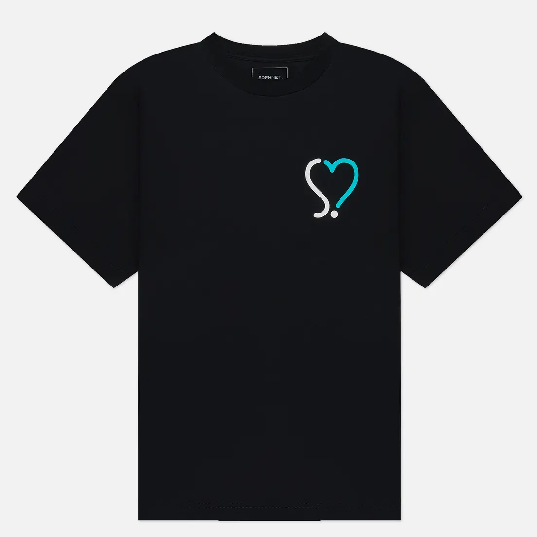 SOPHNET. Мужская футболка Heart Wide