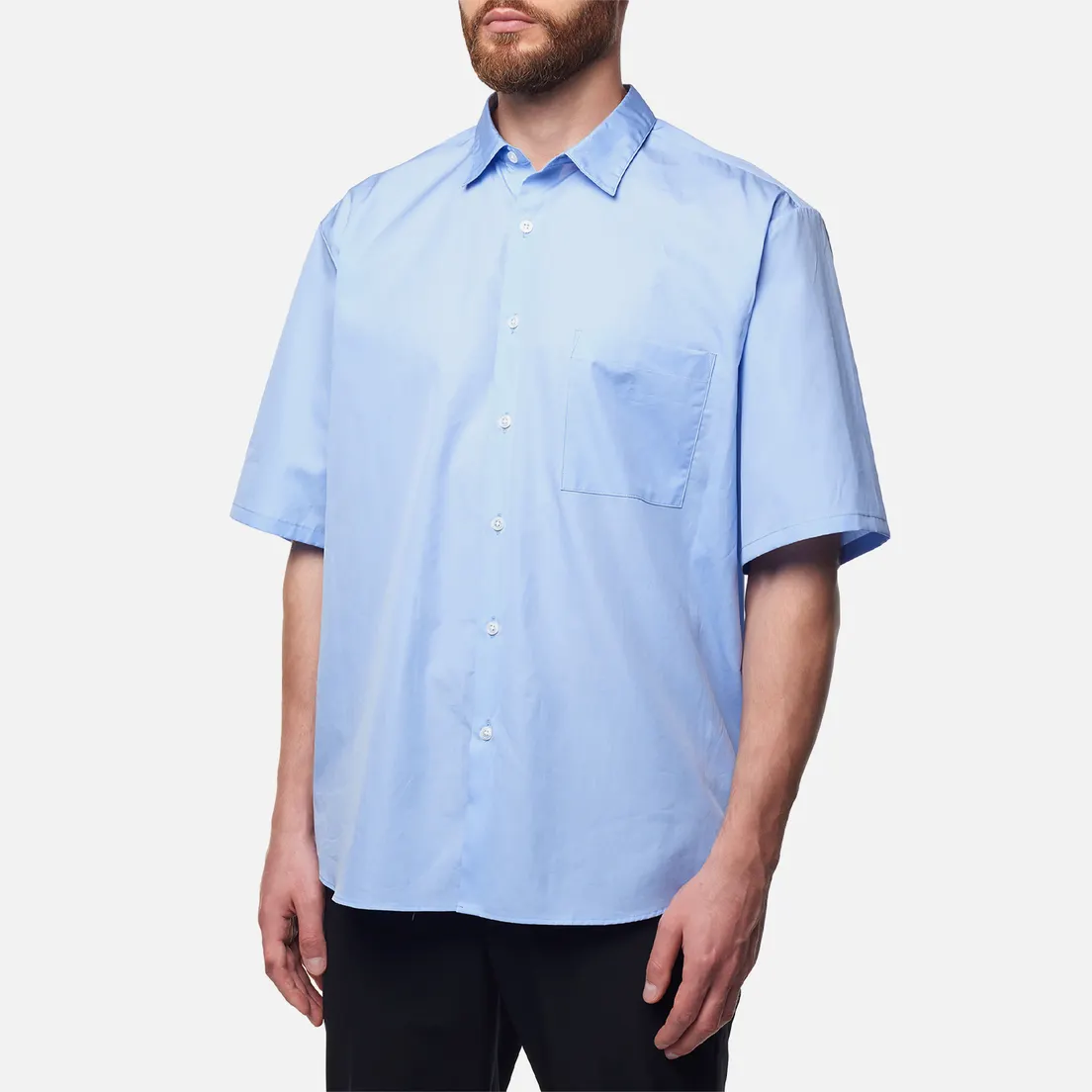 SOPHNET. Мужская рубашка Thomas Mason Regular Collar Baggy