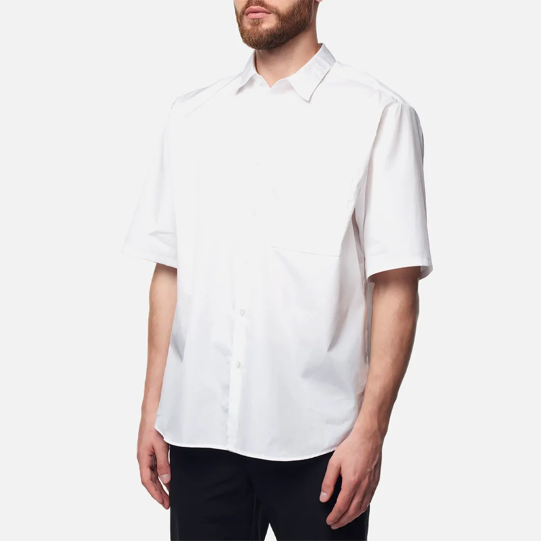 SOPHNET. Мужская рубашка Thomas Mason Regular Collar Baggy