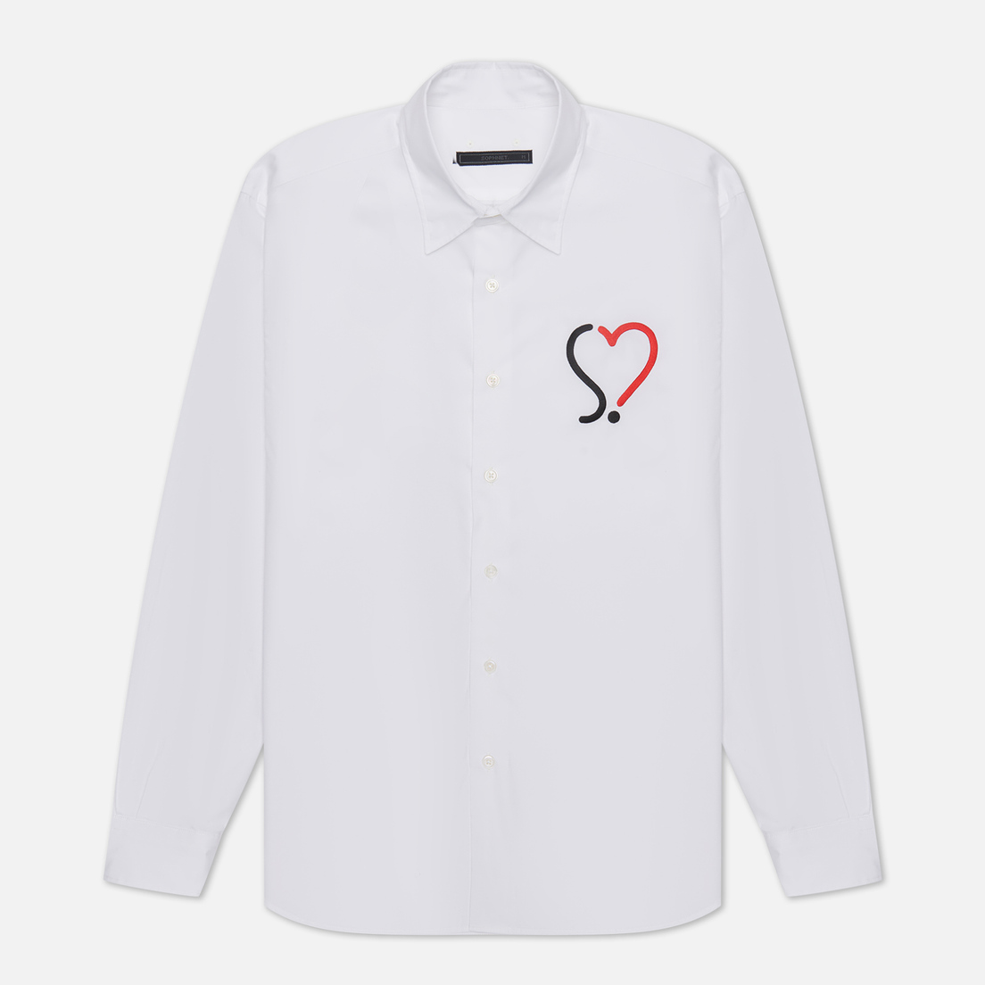 SOPHNET. Мужская рубашка Heart Regular Collar Big