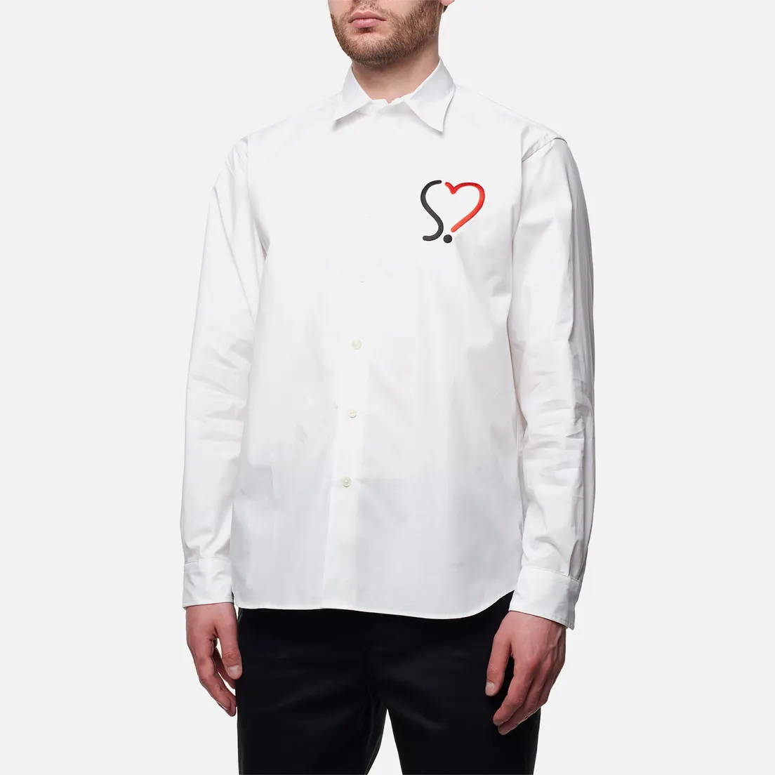 SOPHNET. Мужская рубашка Heart Regular Collar Big