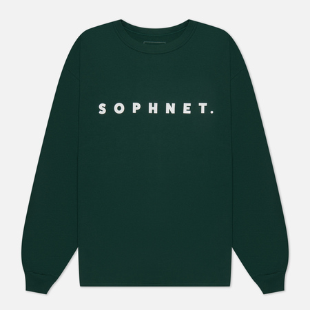 Мужской лонгслив SOPHNET. Classic Logo Baggy, цвет зелёный, размер M - фото 1