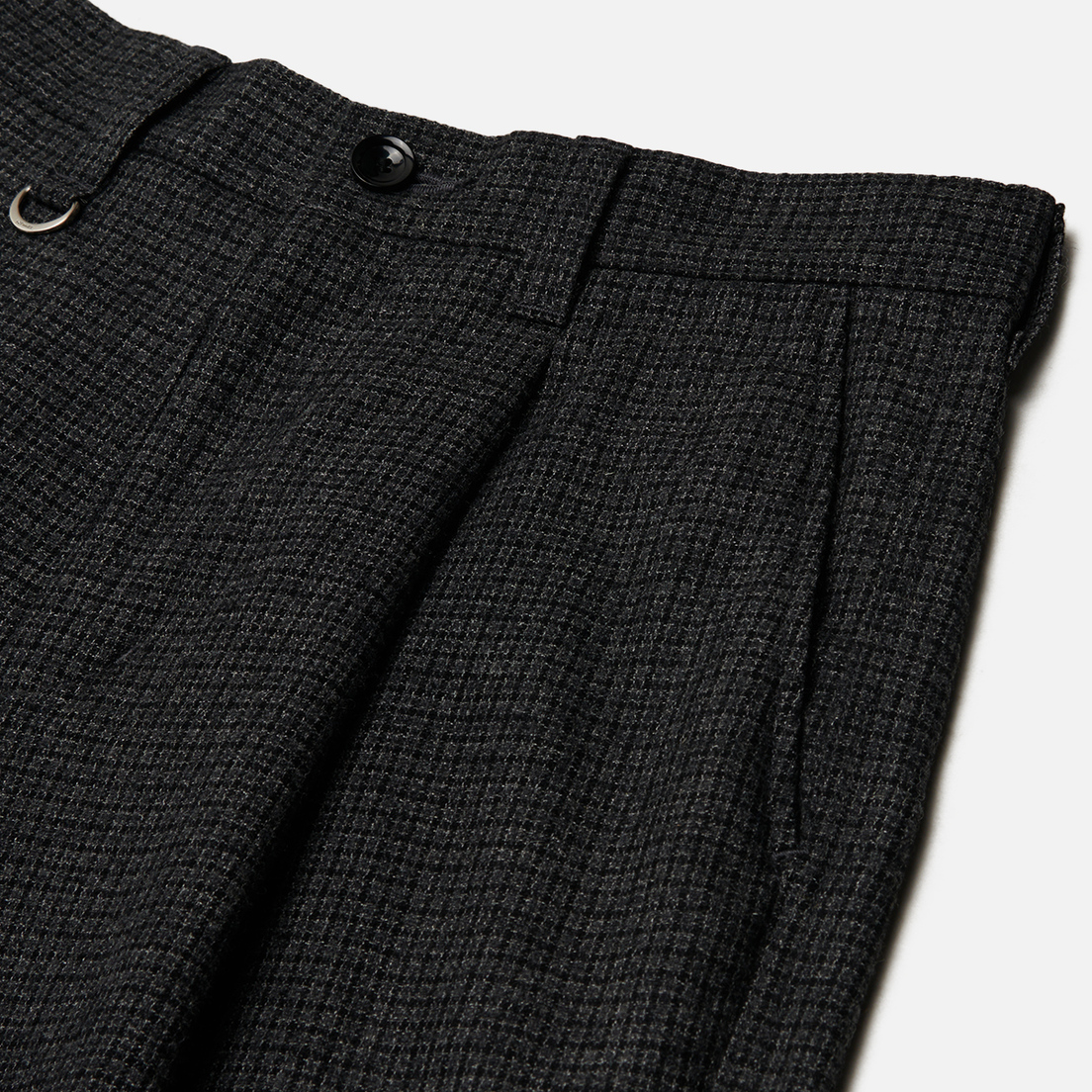 SOPHNET. Мужские брюки Melange Tweed Gun Club Check 1 Tuck Wide Tapered