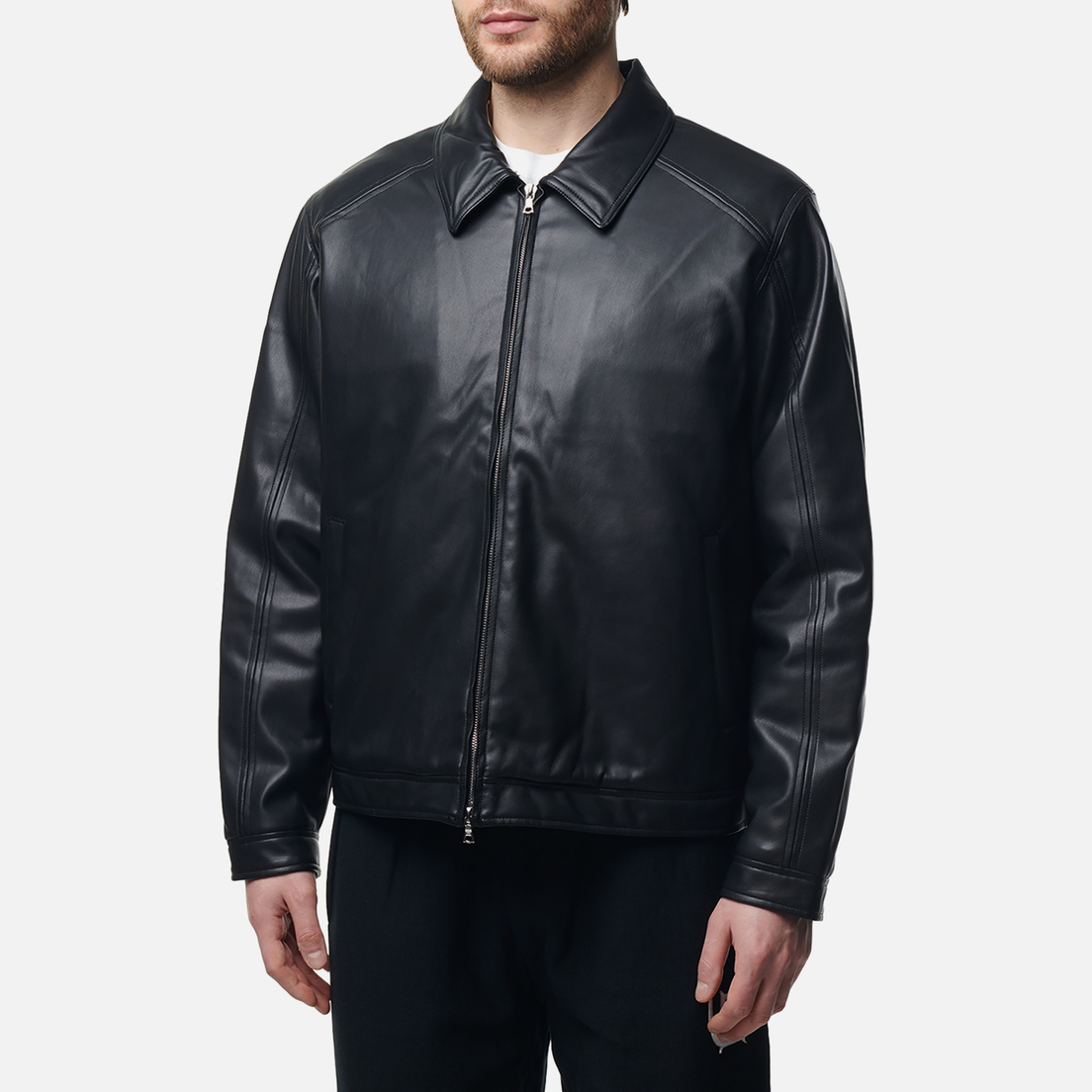 SOPHNET. Мужская демисезонная куртка Sustainable Leather Single Rider's