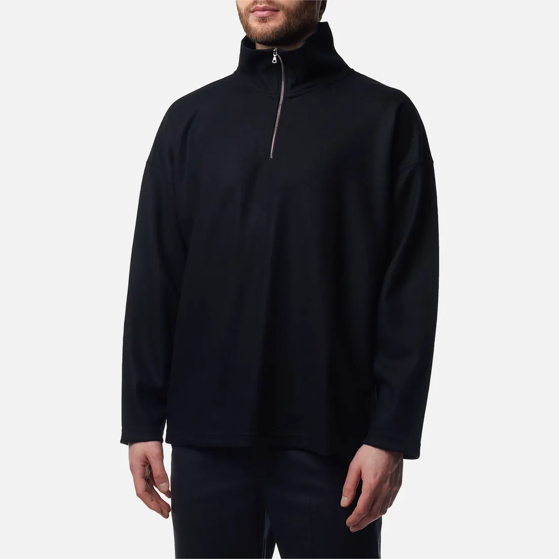 SOPHNET. Мужская толстовка Light Melton Half Zip