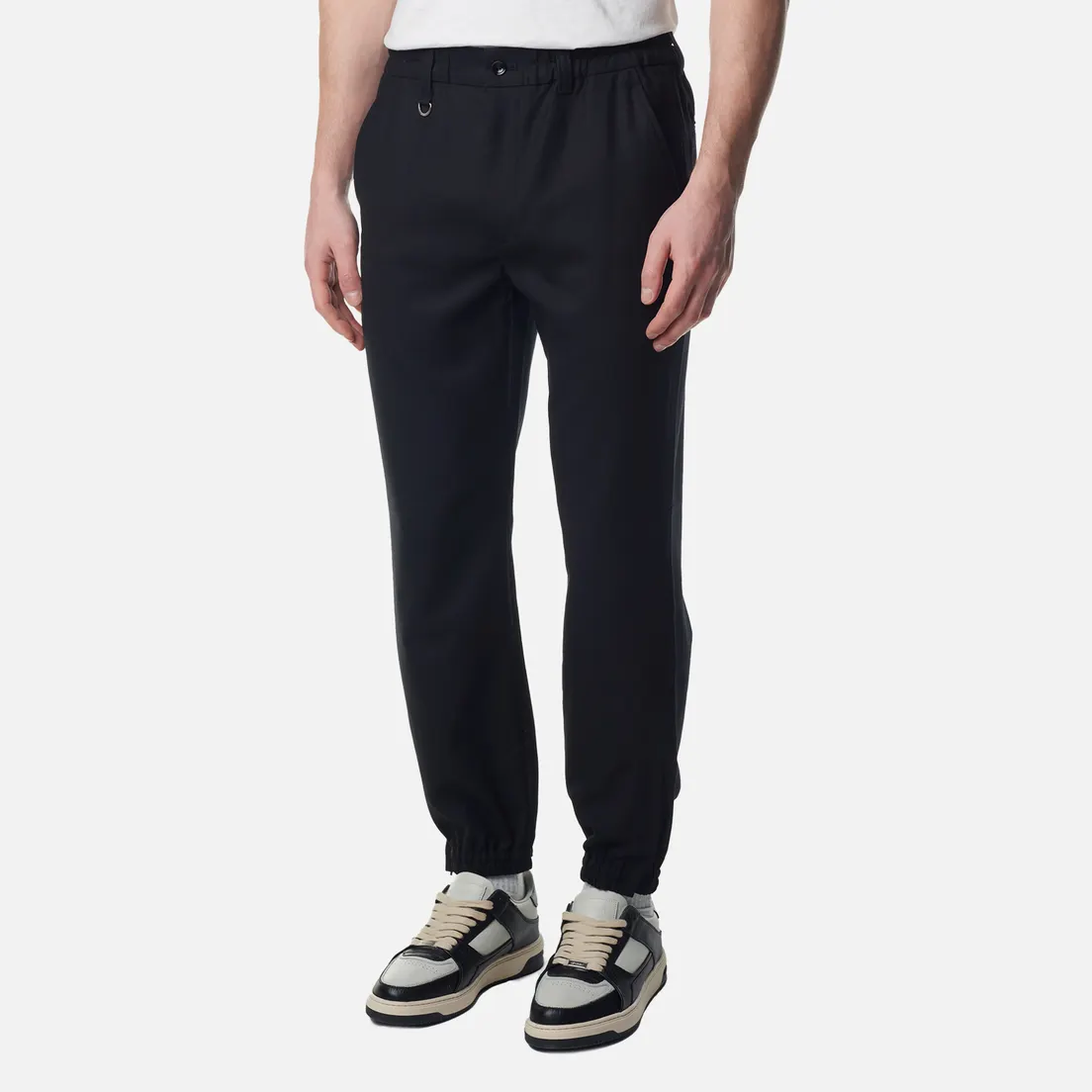 SOPHNET. Мужские брюки Stretch Wool Hem Shirring Standard Easy