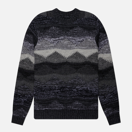 фото Мужской свитер sophnet. abstract crew neck, цвет чёрный, размер s