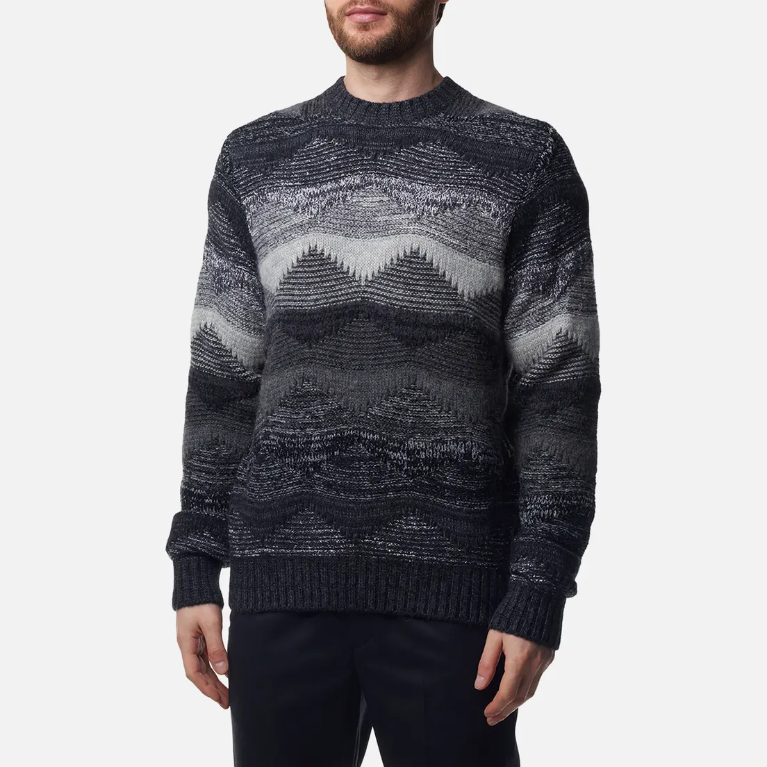 SOPHNET. Мужской свитер Abstract Crew Neck