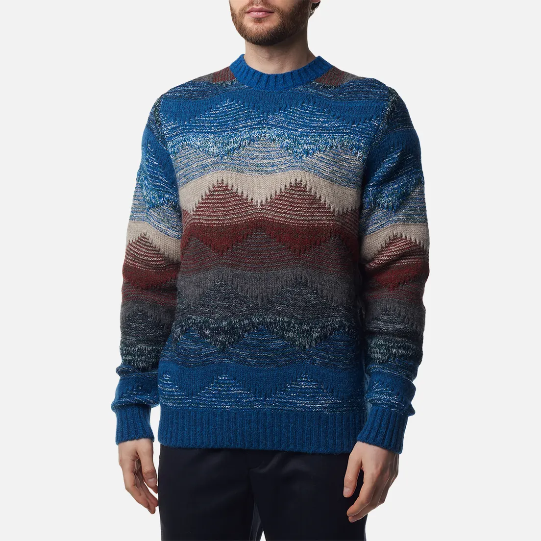 SOPHNET. Мужской свитер Abstract Crew Neck