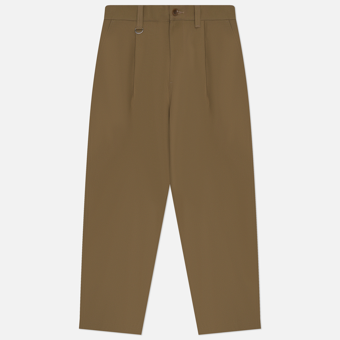SOPHNET. Мужские брюки High Twisted Washer Cotton Serge 1Tuck Wide Tapered