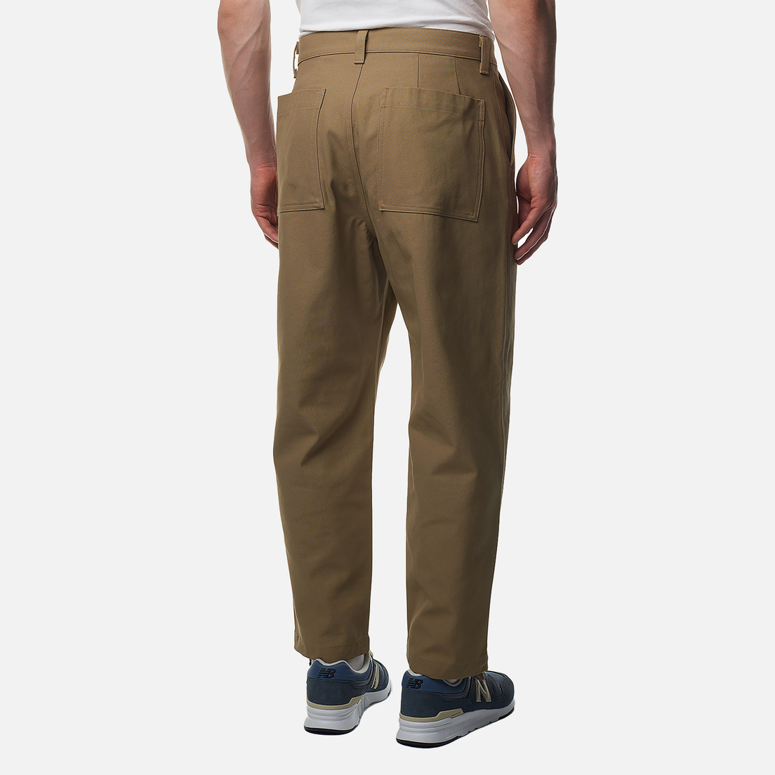 SOPHNET. Мужские брюки High Twisted Washer Cotton Serge 1Tuck Wide Tapered