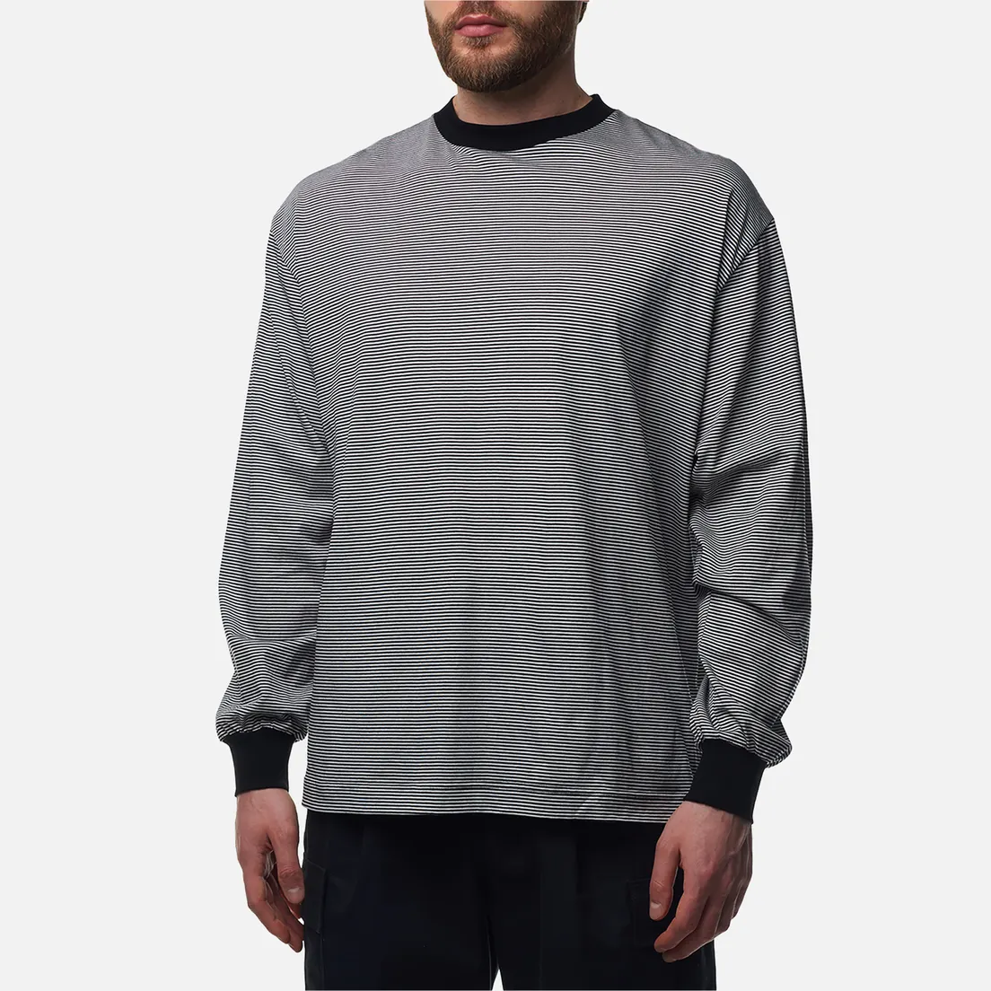 SOPHNET. Мужской лонгслив Albini Organic Border