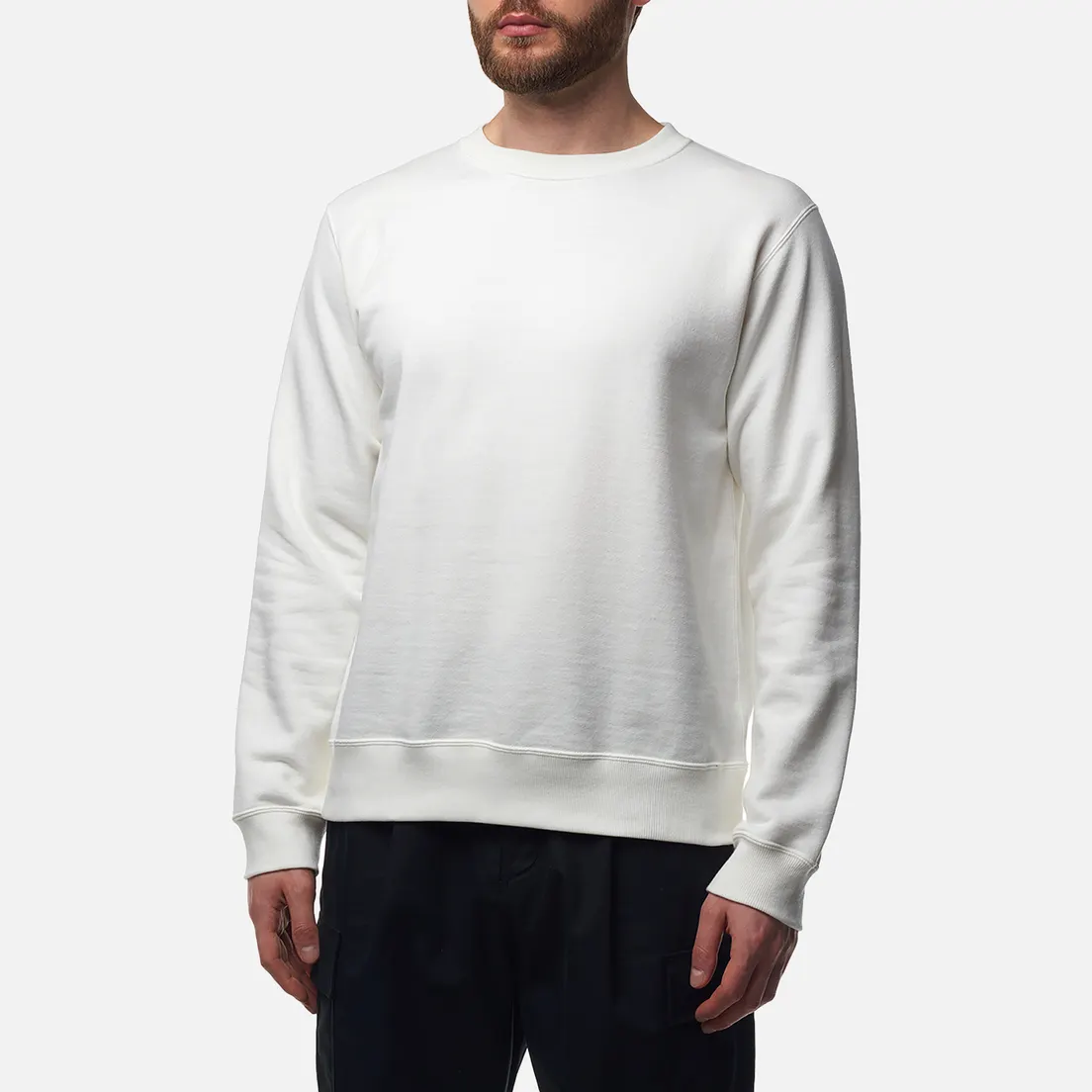 SOPHNET. Мужская толстовка Cotton Silk French Terry Crew Neck