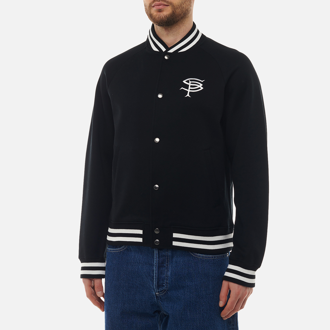 SOPHNET. Мужская куртка бомбер Compact Double Knit SP Logo Varsity