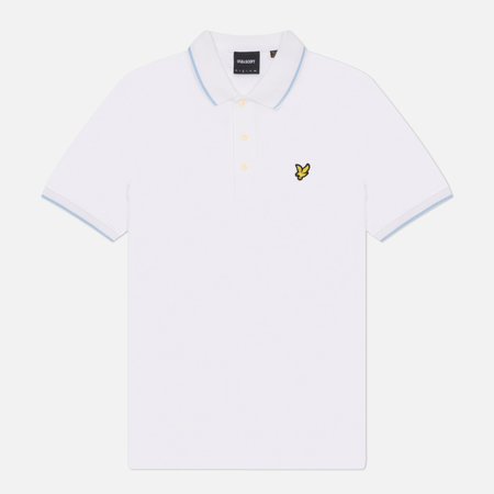 Мужское поло Lyle & Scott Tipped, цвет белый, размер S