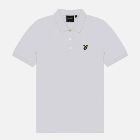 Мужское поло Lyle & Scott Slub Regular Fit, цвет белый, размер L