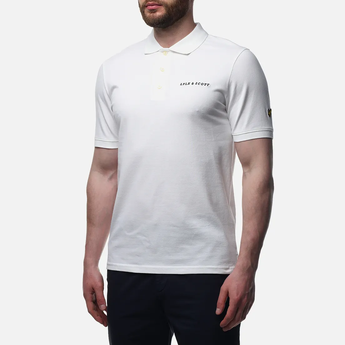 Lyle & Scott Мужское поло Embroidered Script Logo Regular Fit