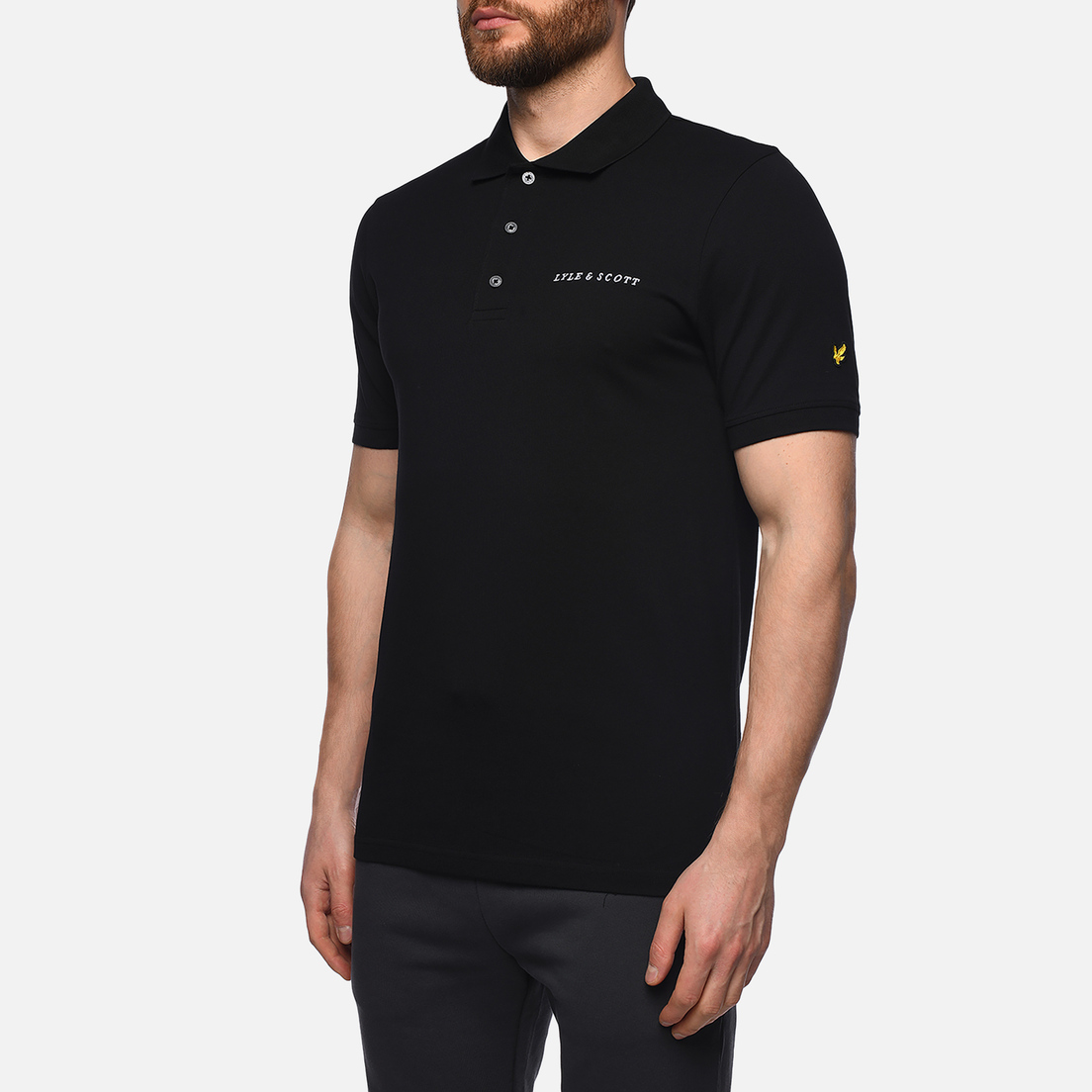 Lyle & Scott Мужское поло Embroidered Script Logo Regular Fit