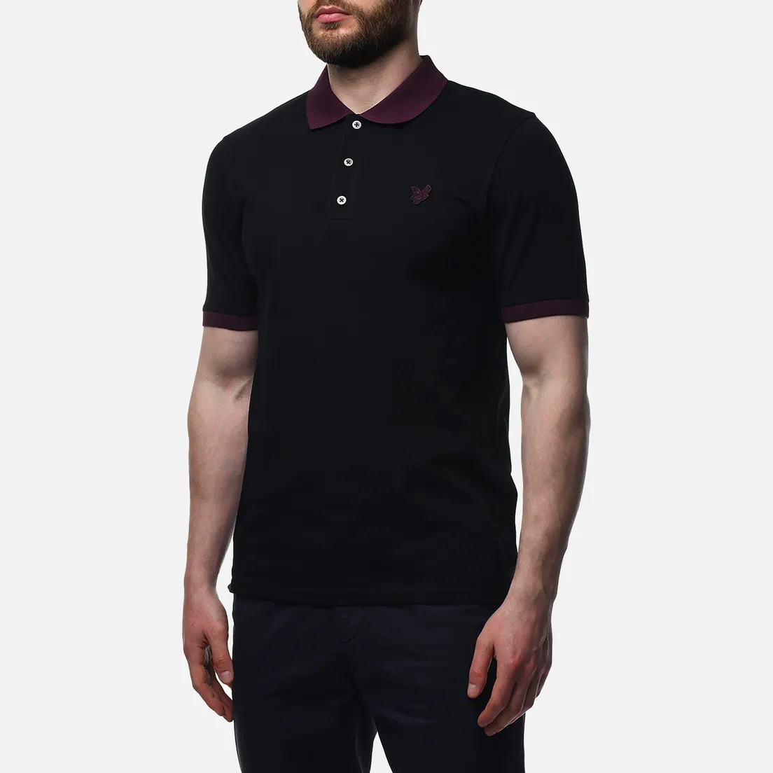 Lyle & Scott Мужское поло Tonal Ringer Regular Fit