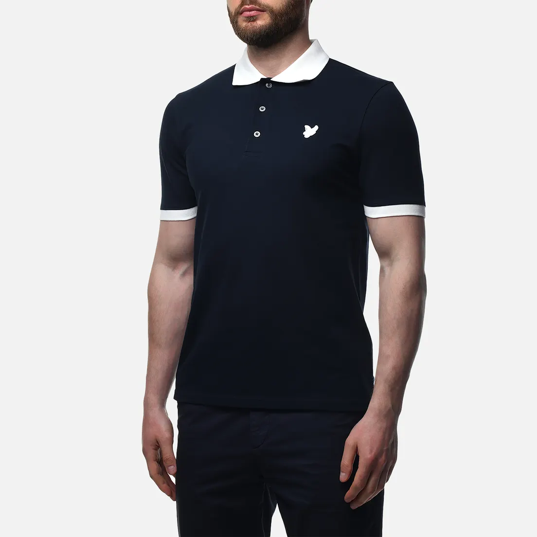 Lyle & Scott Мужское поло Tonal Ringer Regular Fit