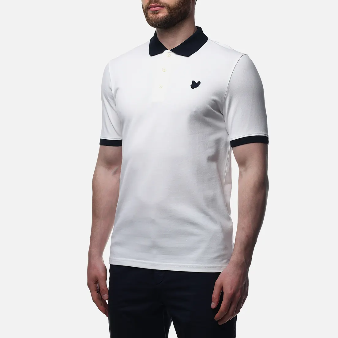 Lyle & Scott Мужское поло Tonal Ringer Regular Fit