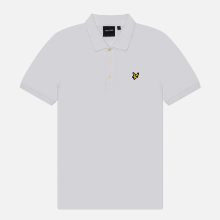 Мужское поло Lyle & Scott Plain Regular Fit, цвет белый, размер M