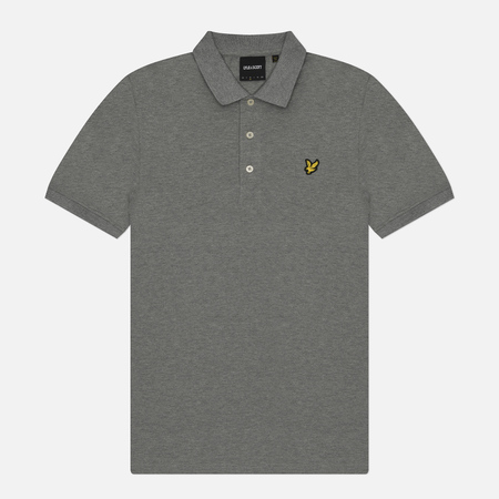 Мужское поло Lyle & Scott Plain Regular Fit, цвет серый, размер M