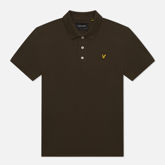 Мужское поло Lyle & Scott Plain Regular Fit Trek Green