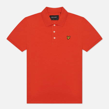 Мужское поло Lyle & Scott Plain Regular Fit, цвет оранжевый, размер XL