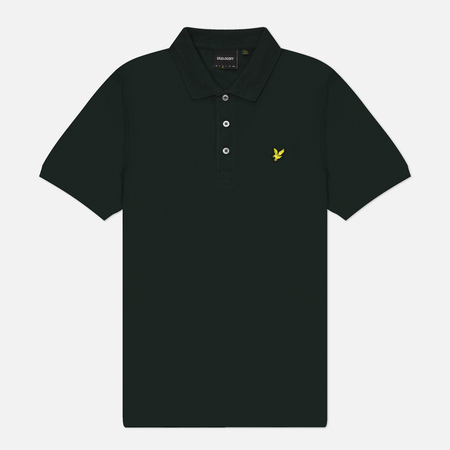 Мужское поло Lyle & Scott Plain Regular Fit, цвет зелёный, размер S