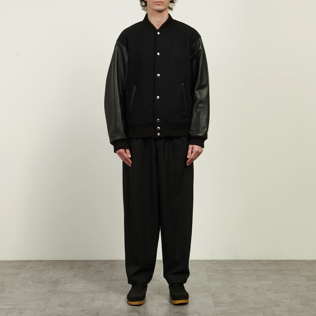 SOPHNET. Мужская куртка бомбер Melton Lambswool Varsity