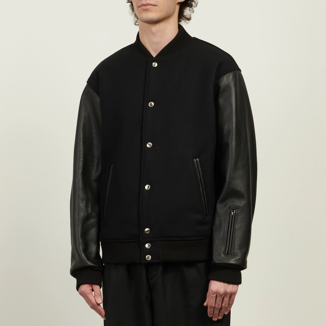 SOPHNET. Мужская куртка бомбер Melton Lambswool Varsity