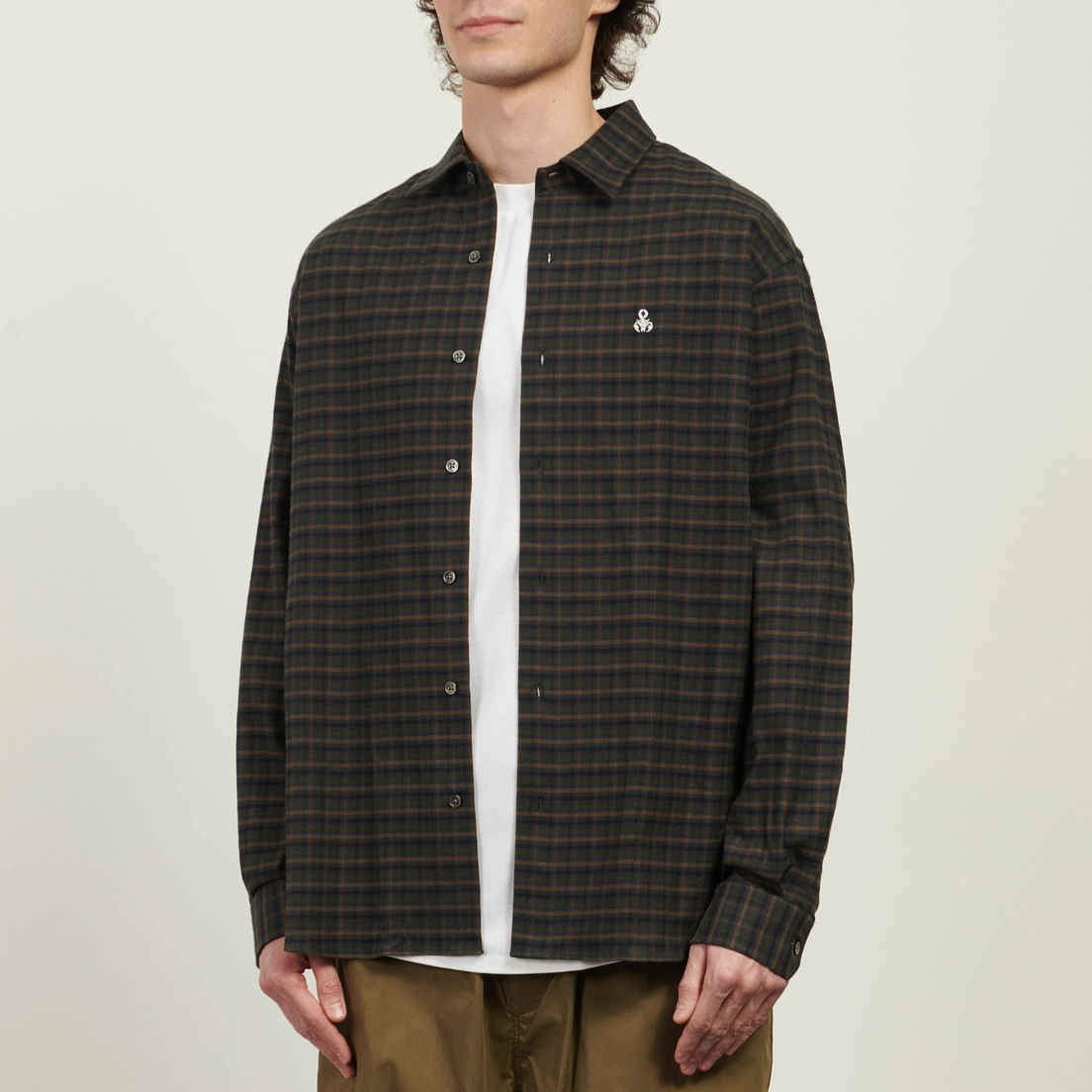 SOPHNET. Мужская рубашка Cotton Flannel Relax-Fit