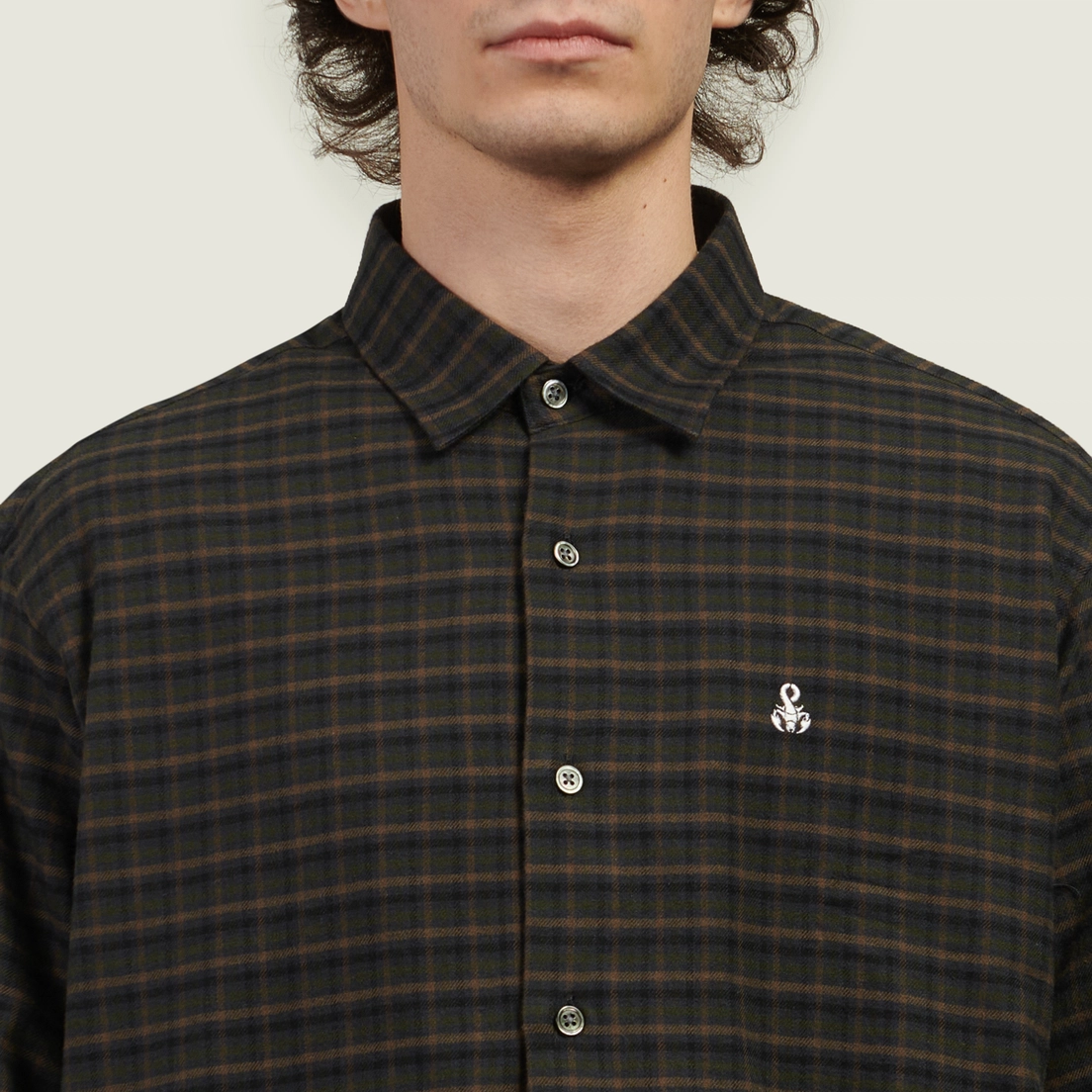 SOPHNET. Мужская рубашка Cotton Flannel Relax-Fit