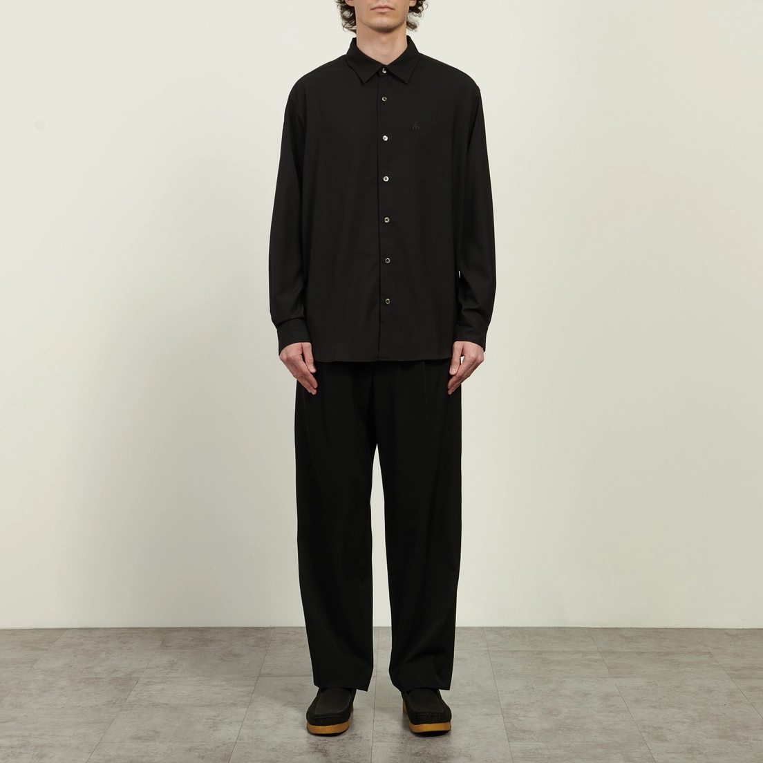 SOPHNET. Мужские брюки Washer Wool Relax-Fit Tuck Slacks