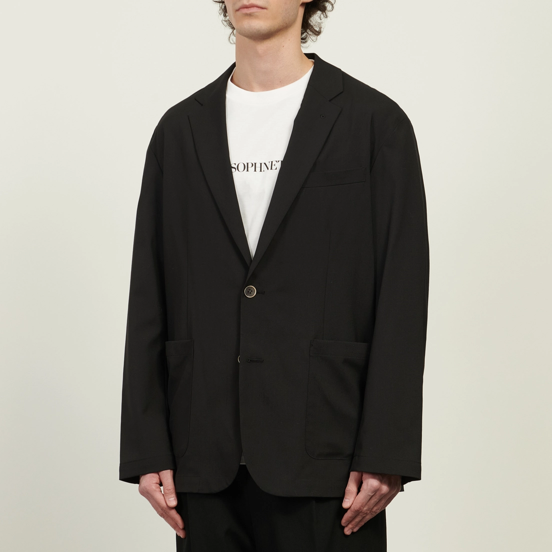 SOPHNET. Мужской пиджак High-Twist Poplin