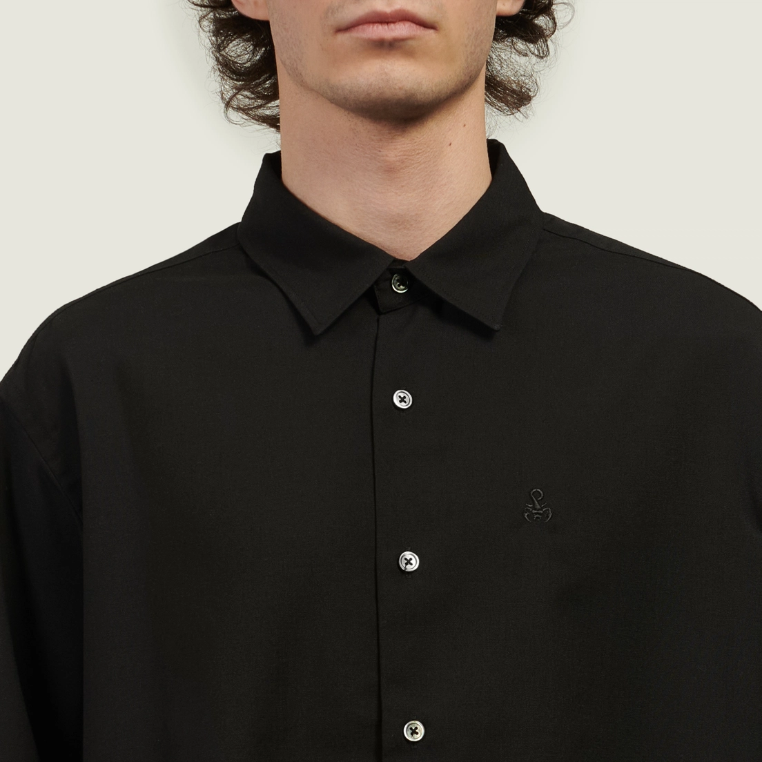 SOPHNET. Мужская рубашка High-Twist Poplin Relax-Fit