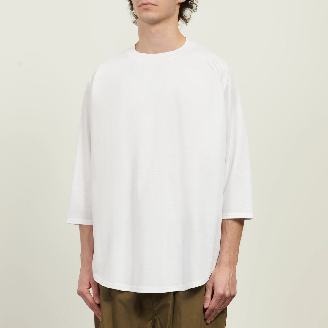 SOPHNET. Мужская футболка Supima Cotton Raglan 3/4 Wide