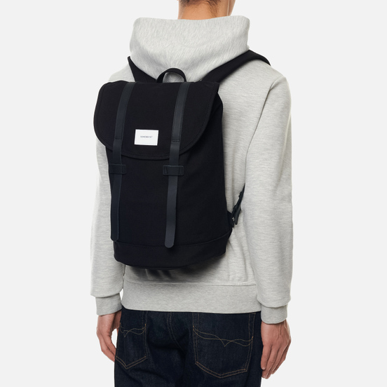 Рюкзак Sandqvist Stig 14L Black/Black Leather