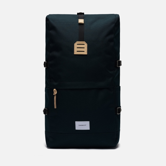 Рюкзак Sandqvist Bernt Dark Green/Natural Leather
