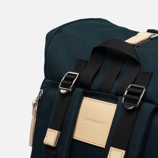 Рюкзак Sandqvist Bernt Dark Green/Natural Leather