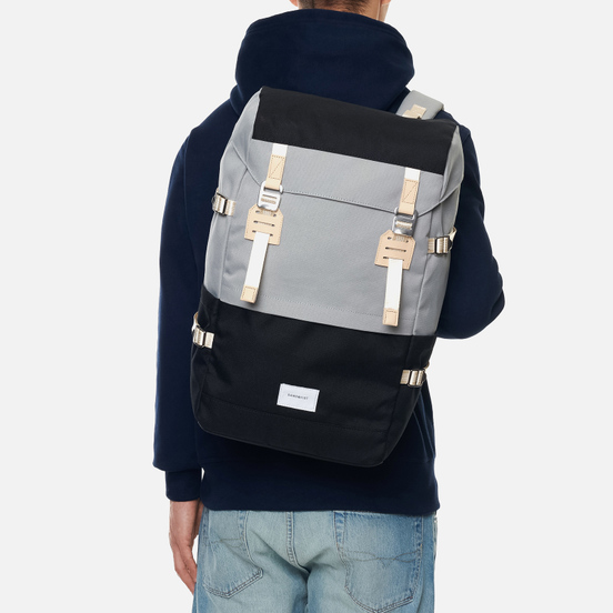 Рюкзак Sandqvist Harald 21L Multi Grey/Black/Natural Leather