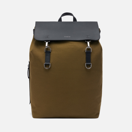 Рюкзак Sandqvist Hege Metal Hook Olive/Black Leather