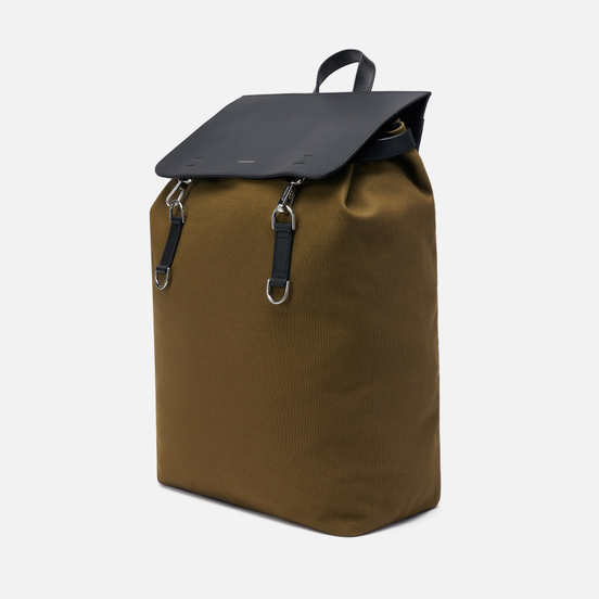 Рюкзак Sandqvist Hege Metal Hook Olive/Black Leather