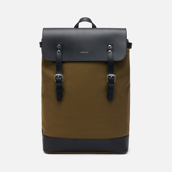 Рюкзак Sandqvist Hege Olive/Black Leather